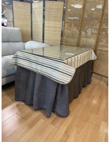 Conjunto Mesa Camilla Forja en forma de Z - Color Blanco