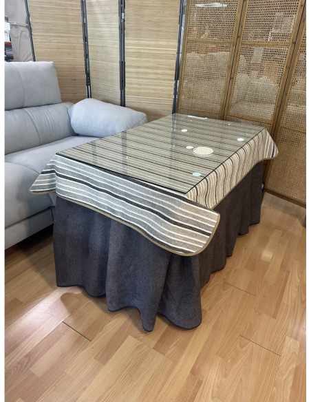 Conjunto Mesa Camilla Forja en forma de Z - Color Blanco