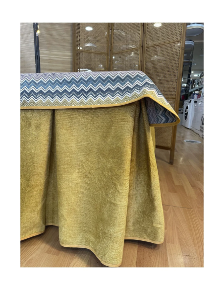 Conjunto Mesa Camilla Forja en forma de X - Color Blanco