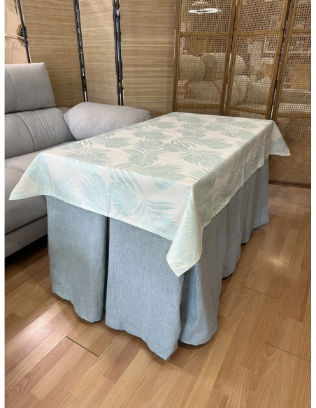 Conjunto Mesa Camilla Forja en forma de X - Color Blanco