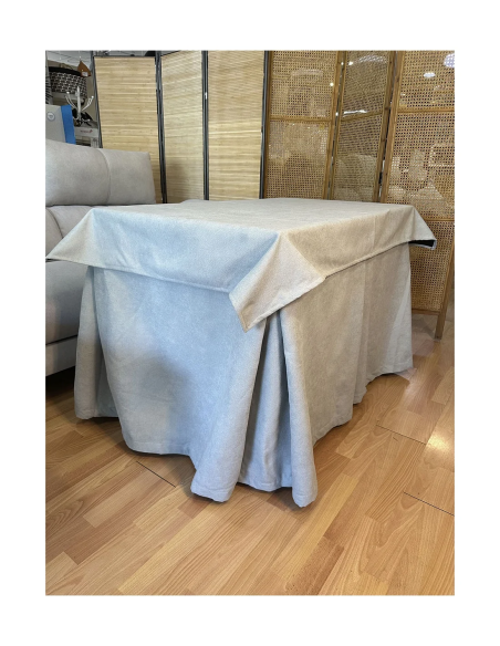 Conjunto Mesa Camilla Forja en forma de X - Color Blanco