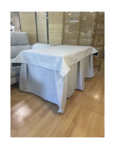 Conjunto Mesa Camilla Forja en forma de X - Color Blanco