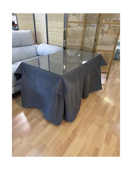 Conjunto Mesa Camilla Forja en forma de X - Color Blanco