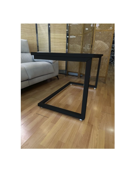 Conjunto Mesa Camilla Rectangular de Forja Relax - Color Negro