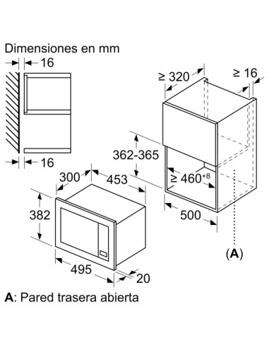 Microondas integrable Balay 3WMB1958
