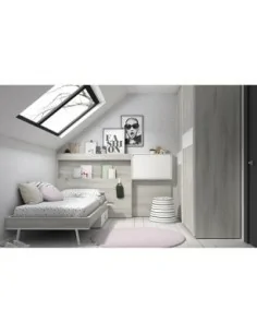 Dormitorio juvenil modular con cama bancada