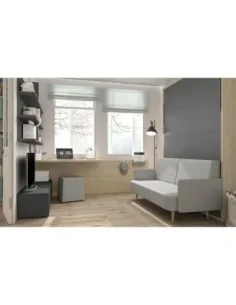 Dormitorio salon con cama abatible y sofa desmontable moderno