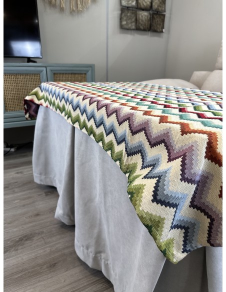 Ropa de Mesa de Camilla Antimanchas Aterciopelada Triple Grueso Gris Perla con Tapete Deluxe Libélula