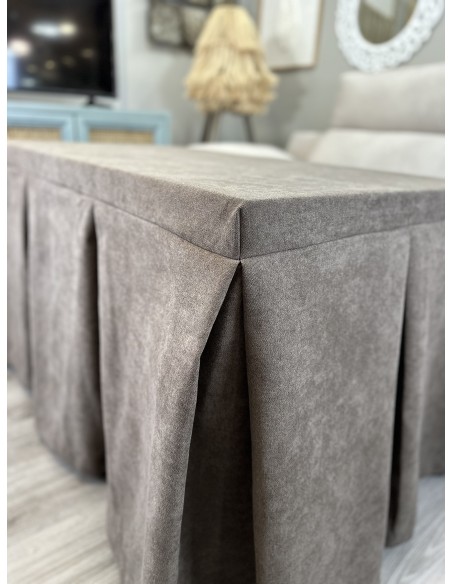 Ropa de Mesa Camilla Antimanchas Aterciopelada Triple Grueso Reforzada 10 pliegues profundos Marrón