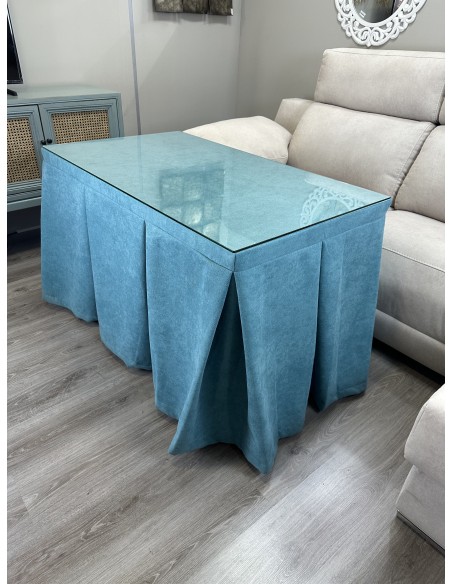 Ropa de Mesa Camilla Antimanchas Aterciopelada Triple Grueso Reforzada 10 pliegues profundos Kumar Verde