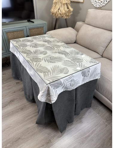 Tapete para Mesa Camilla Palmeras Gris