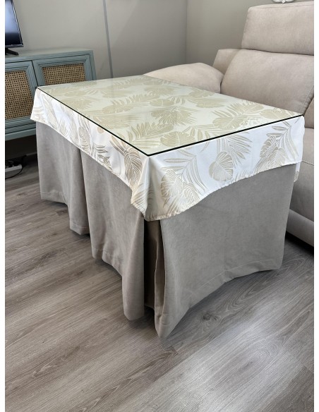 Tapete para Mesa Camilla Palmeras Beige
