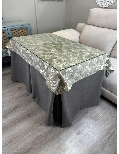 Tapete para Mesa Camilla Círculos Verde