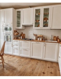 Cocina blanca minimalista...