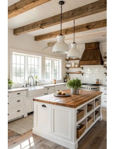 Cocina estilo farmhouse con...
