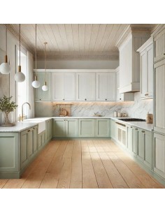 Cocina en U estilo clásico...