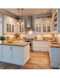 Cocina en U estilo clásico...