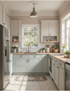 Cocina en U estilo clásico...