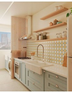 Cocina moderna en línea con...