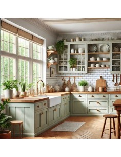Cocina en L de estilo...