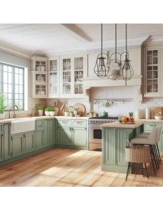 Cocina estilo cottage con...