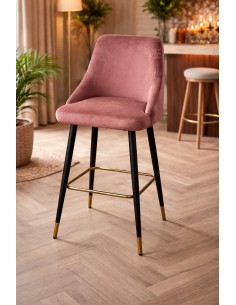 Taburete Velvet Rosa