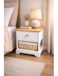 MESITA DE NOCHE BLANCA