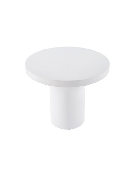 MESA REDONDA 90 CM MICROCEMENTO BLANCO
