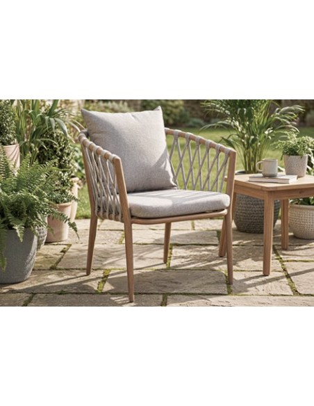 SILLON RODAS ALUMINIO OAK / GRIS