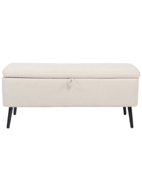 BAUL TAPIZADO MAISON 110 x 40 CM MICROFIBRA CREMA
