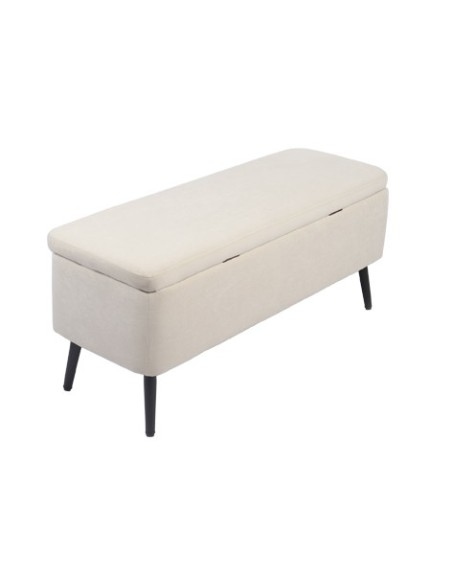 BAUL TAPIZADO MAISON 110 x 40 CM MICROFIBRA CREMA