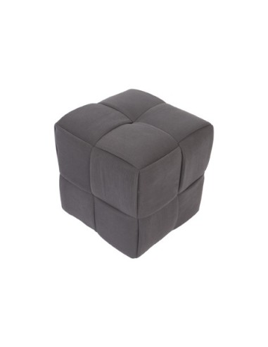 PUFF 45 X 45 CM CORDUROY GRIS