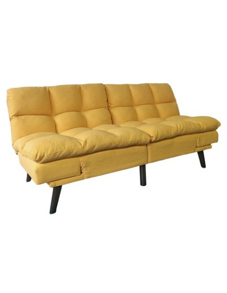 SOFA CAMA CUSHION 108 x 183 CM TEJIDO MOSTAZA