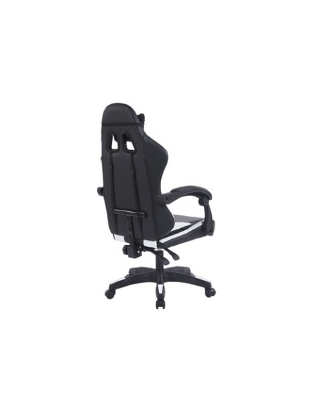 SILLON GIRATORIO GAMING MASTER SIMIL PIEL NEGRO / BLANCO