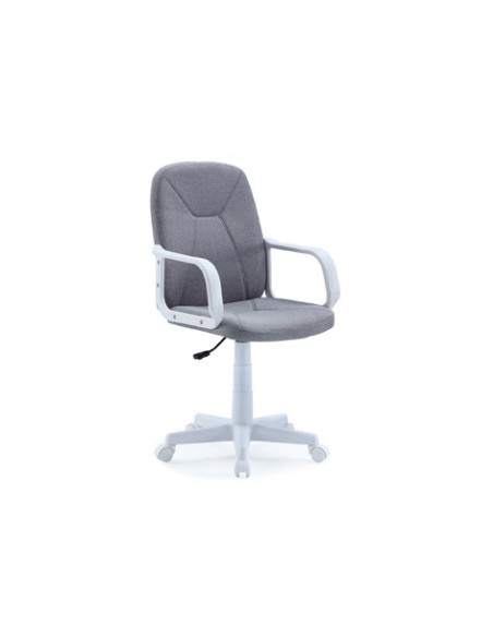 SILLON GIRATORIO GENESIS TEJIDO GRIS PEARL / ESTRUCTURA BLANCA