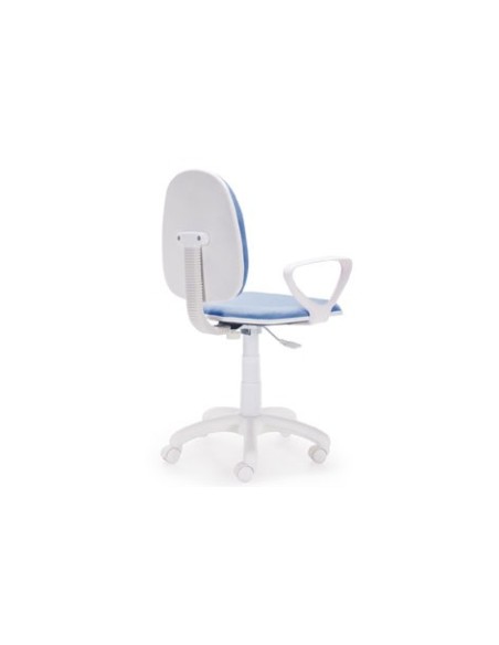 SILLA DE ESCRITORIO GIRATORIA MODELO DOLPHIN AZUL / ESTRUCTURA BLANCA