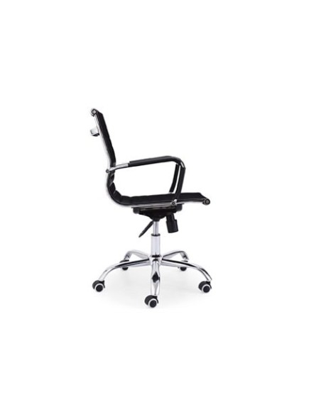 SILLÓN GIRATORIO LUCY SÍMIL PIEL NEGRO