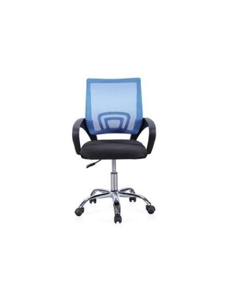 SILLA DE OFICINA GIRATORIA MODELO VITA NEGRO / AZUL