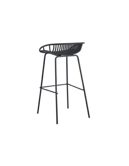 TABURETE ALTO SHELL NEGRO