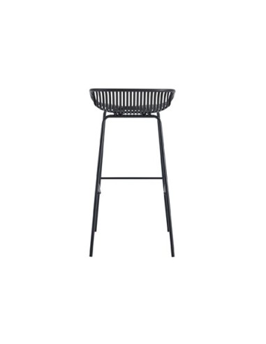 TABURETE ALTO SHELL NEGRO