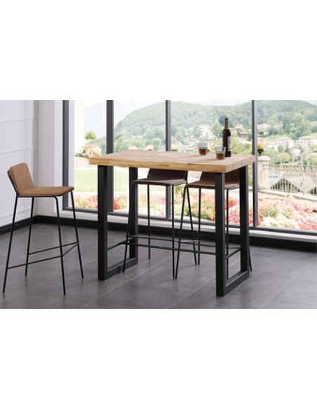 MESA ALTA LOFT 120 x 70 CM ROBLE NORDISH / NEGRO