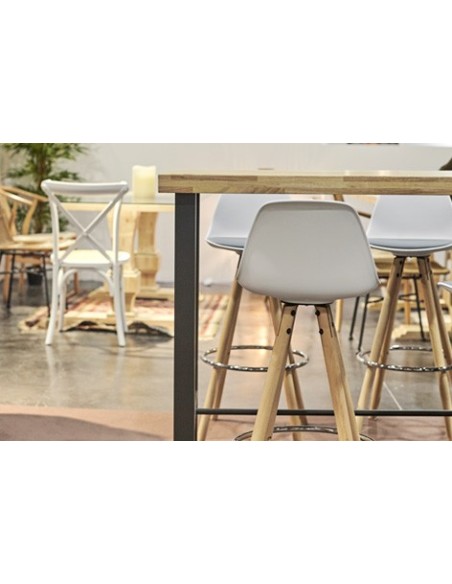 MESA ALTA LOFT 120 x 70 CM ROBLE NORDISH / NEGRO