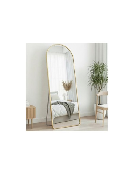 ESPEJO PIE / COLGAR  DORADO CON ARCO SUPERIOR GOLDEN 60 X 162 CM