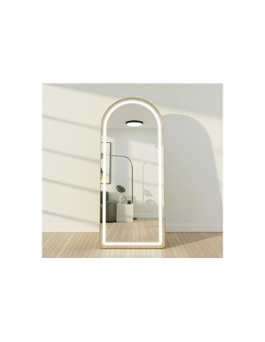 ESPEJO PIE CON MARCO DORADO E...