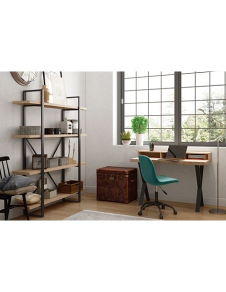 ESTANTERIA ALTA PLANK ROBLE NORDISH / NEGRO