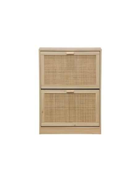 ZAPATERO DECOR 60 x 24 CM PINO / RATTAN