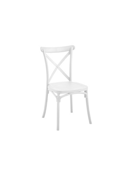 SILLA POLIPROPILENO CROSSBACK BLANCO