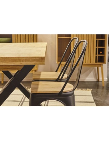 SILLA COMEDOR TOLIX NEGRO ASIENTO...