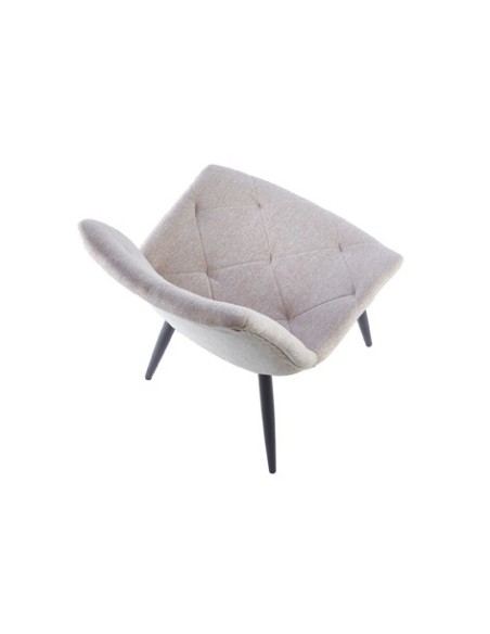 SILLA COMEDOR MARLENE TEJIDO BEIGE / NEGRO