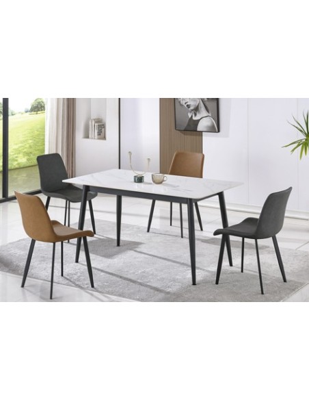 SILLA COMEDOR LIS CUIR GRIS